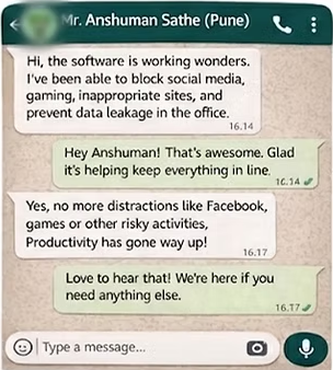 WhatsApp testimonial — Mr. Anshuman Sathe, Pune